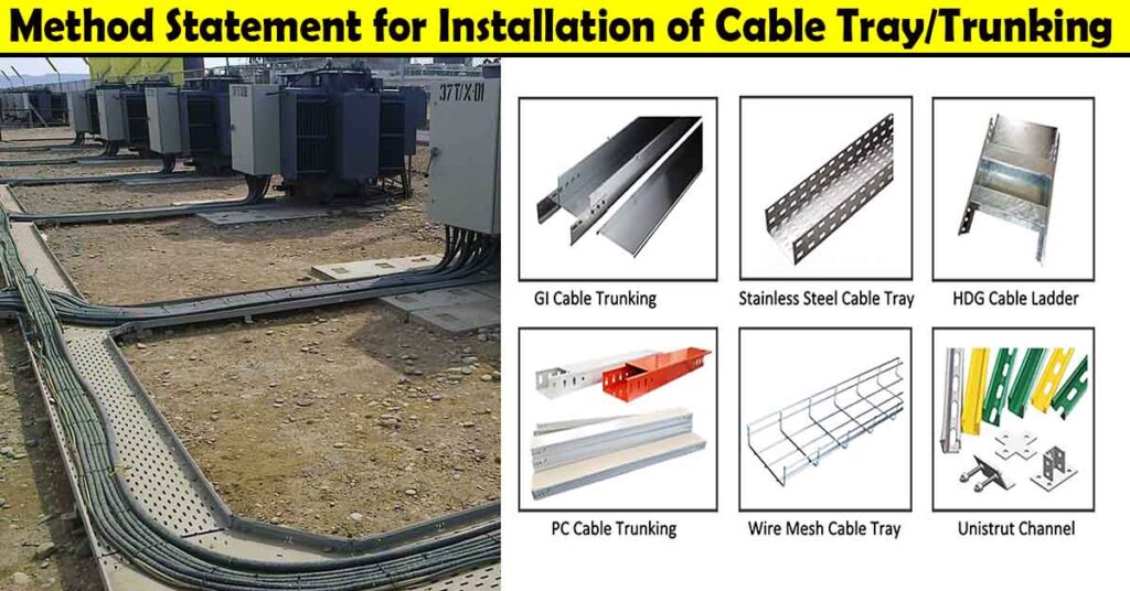 Method Statement For Electrical Wires And Power Cables Installation